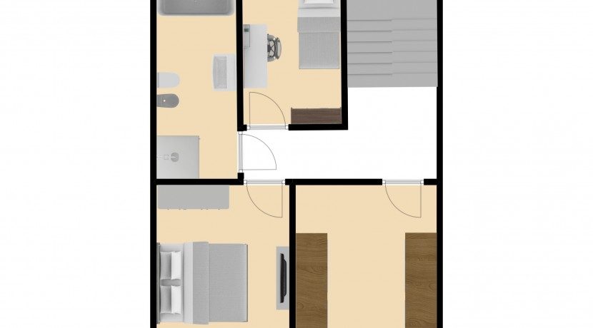Plattegrond Bleijerheidestraat 122 en 122A verdieping 2
