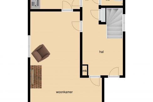 Plattegrond Grachterstraat 22 Kerkrade BG