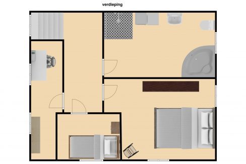Plattegrond Drievogelstraat 151 A Kerkrade, verdieping 1