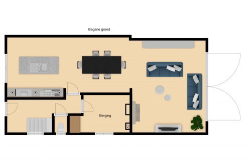 Plattegrond begane grond Sophiastraat 11 Kerkrade