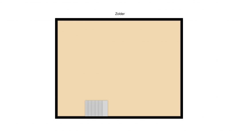 Plattegrond zolder Sophiastraat 11 Kerkrade