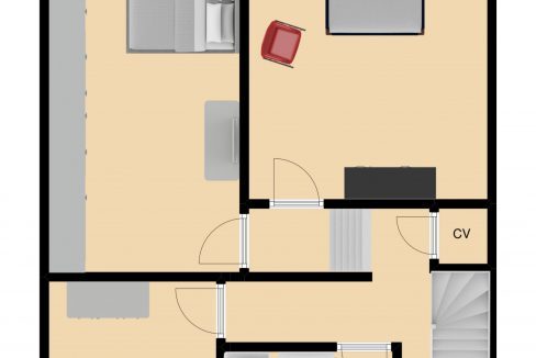 plattegrond verdieping Groot-Nullandstraat 58 Kerkrade