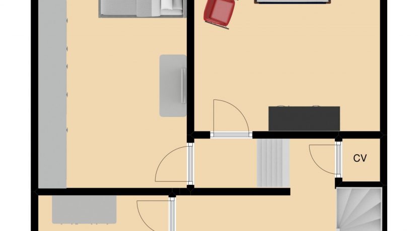 plattegrond verdieping Groot-Nullandstraat 58 Kerkrade