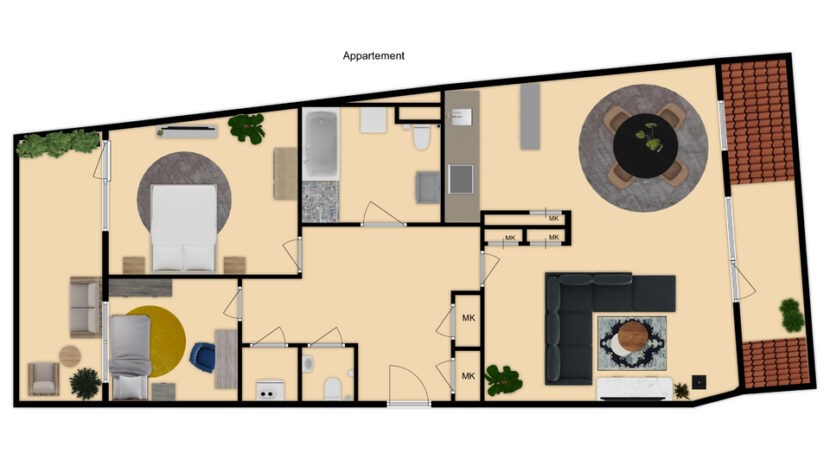 Plattegrond - Ambachtsstraat 2 i Kerkrade