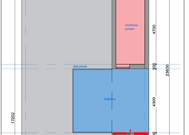 dakterras plattegrond